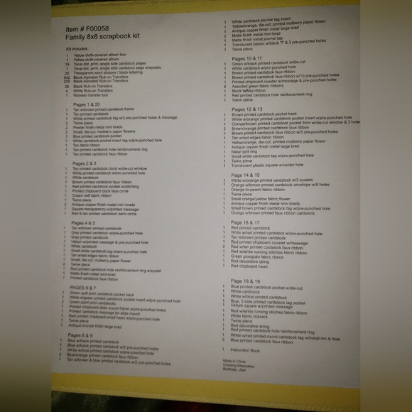 Scrapbook Kit With Instructions - Picture 6 of 8